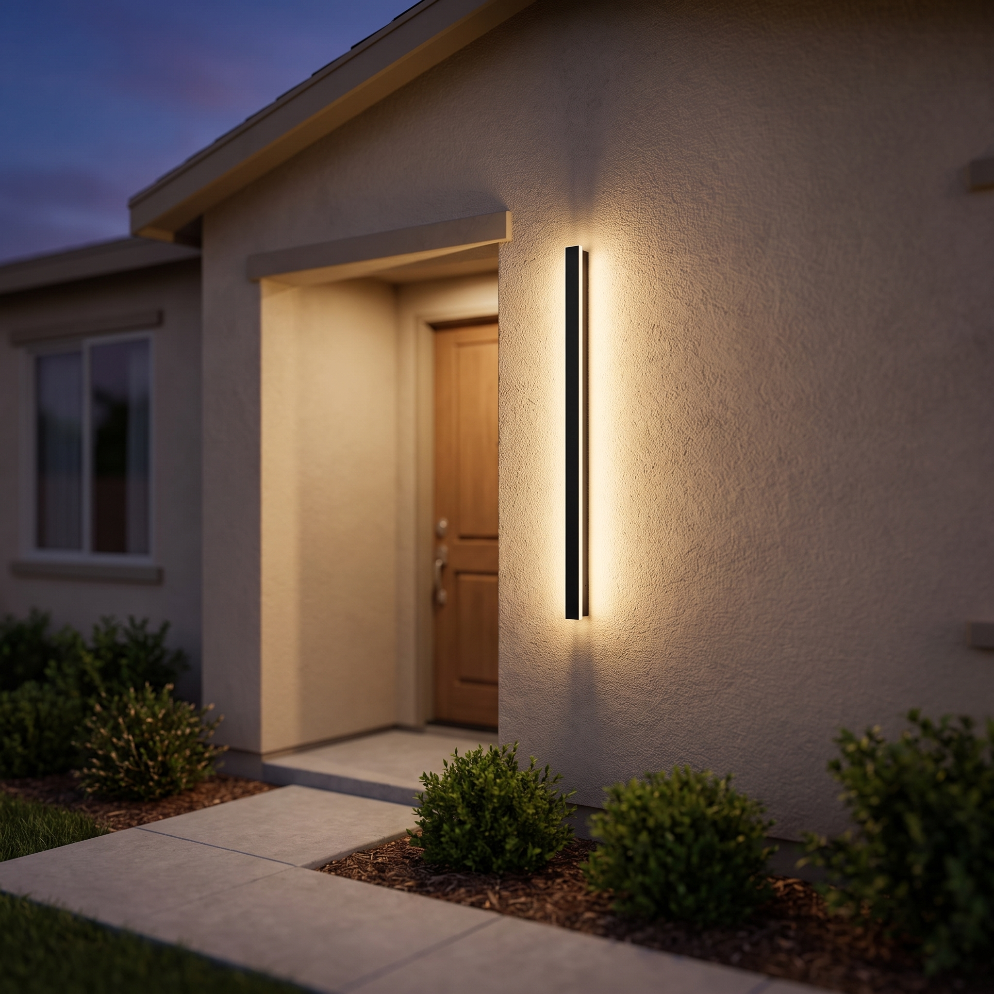 Modern Porch Light LED Black Exterior Wall Sconce Curb Appeal Upgrade Outdoor Lighting for Front of House Waterproof