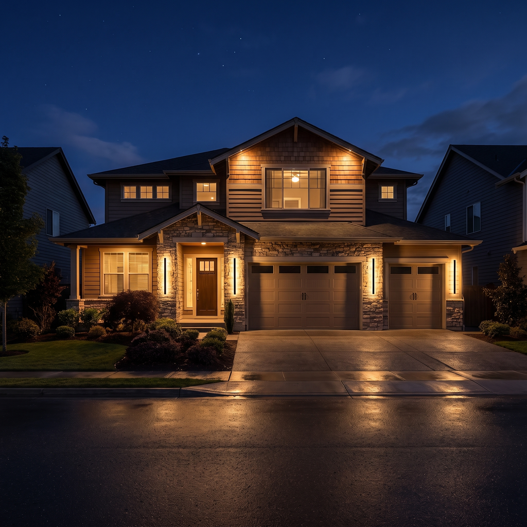 Modern Porch Light LED Black Exterior Wall Sconce Curb Appeal Upgrade Outdoor Lighting for Front of House Waterproof