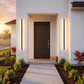 Modern Outdoor Wall Light LED Black Exterior Sconce Waterproof IP65 for Front Door Porch House Entrance Contemporary