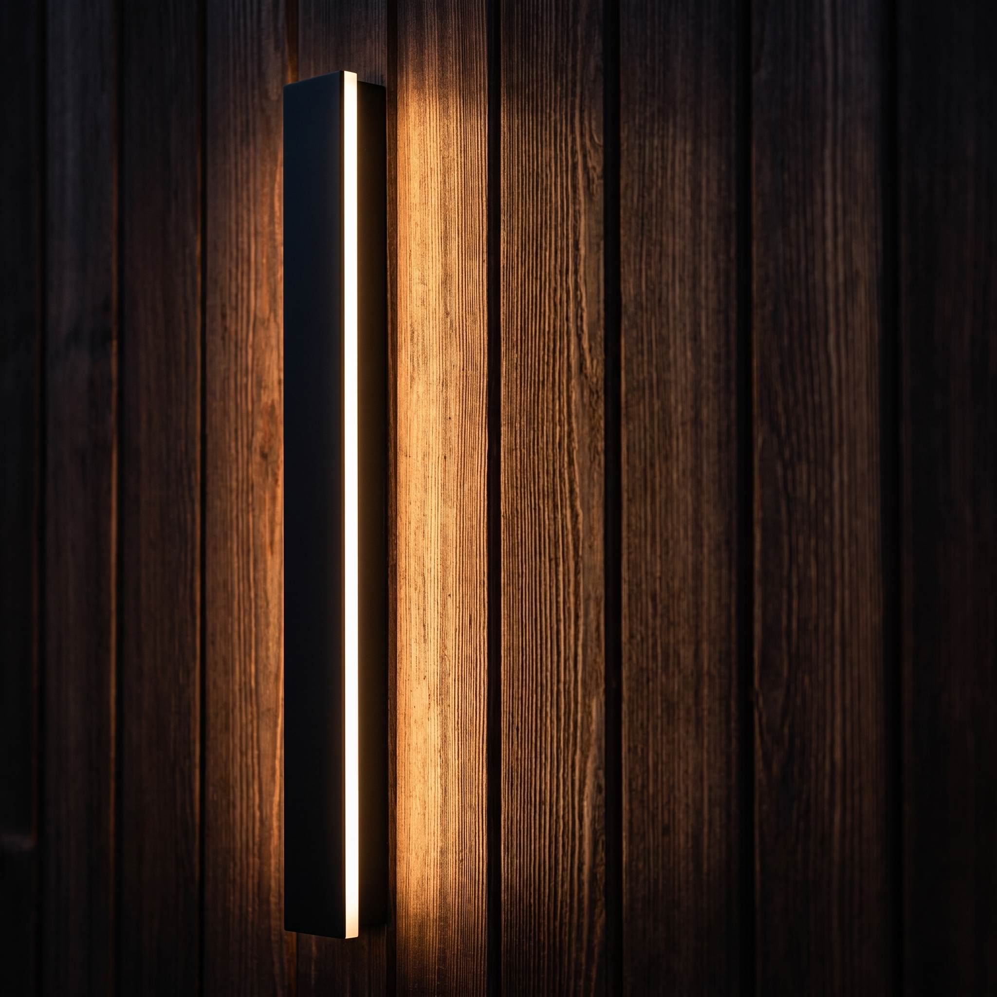 Commercial Outdoor Wall Light LED Black Linear Exterior Sconce for Restaurant Hotel Retail Building Facade IP65 Waterproof