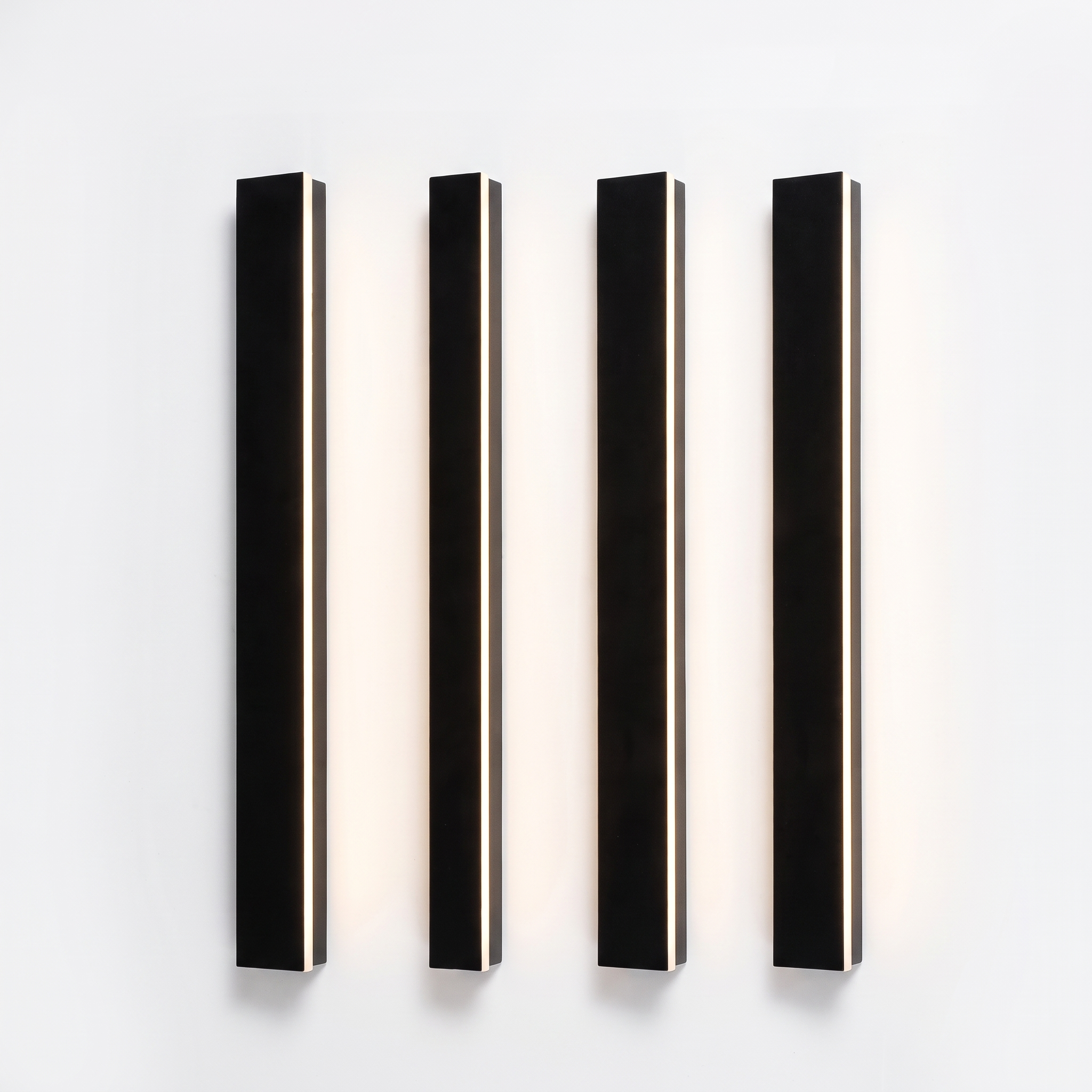Commercial Outdoor Wall Light LED Black Linear Exterior Sconce for Restaurant Hotel Retail Building Facade IP65 Waterproof