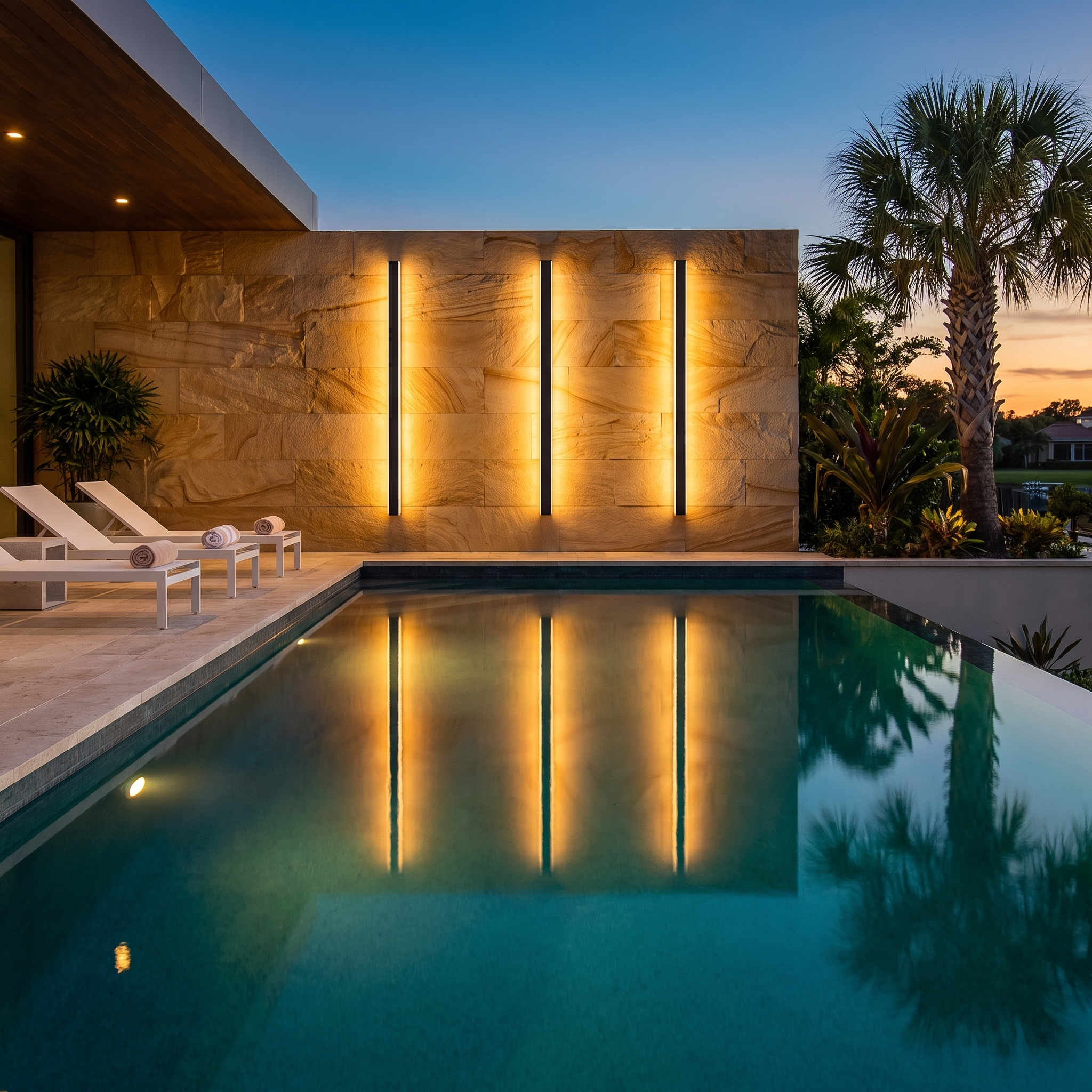 Architectural Outdoor Wall Light LED Black Linear Designer Exterior Sconce for Modern Landscape Patio Garden Lighting