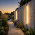 Architectural Outdoor Wall Light LED Black Linear Designer Exterior Sconce for Modern Landscape Patio Garden Lighting