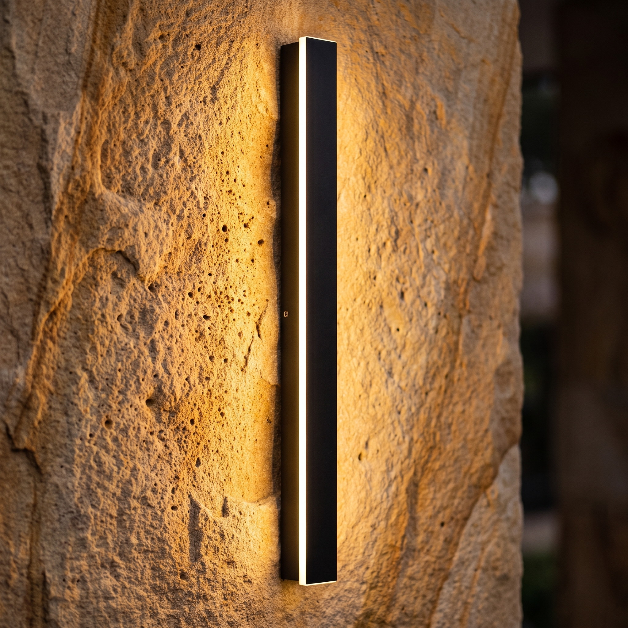Architectural Outdoor Wall Light LED Black Linear Designer Exterior Sconce for Modern Landscape Patio Garden Lighting