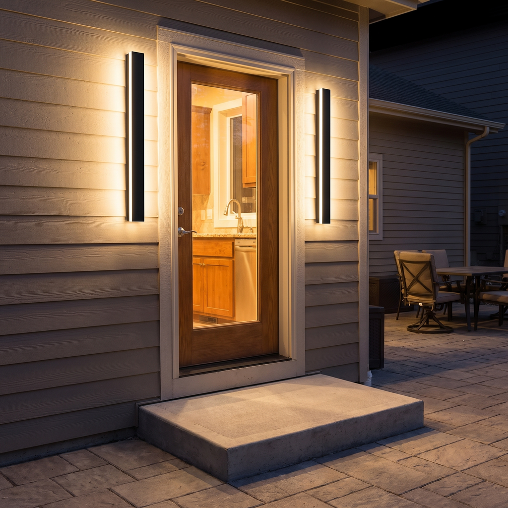 Bright Outdoor Wall Light LED Security Sconce Waterproof IP65 for Driveway Garage Front Door Porch Exterior Lighting