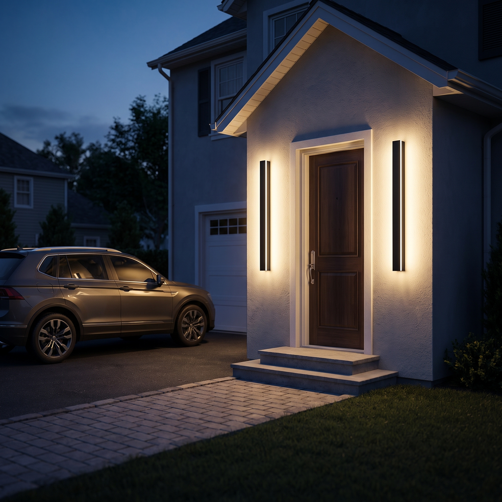 Bright Outdoor Wall Light LED Security Sconce Waterproof IP65 for Driveway Garage Front Door Porch Exterior Lighting