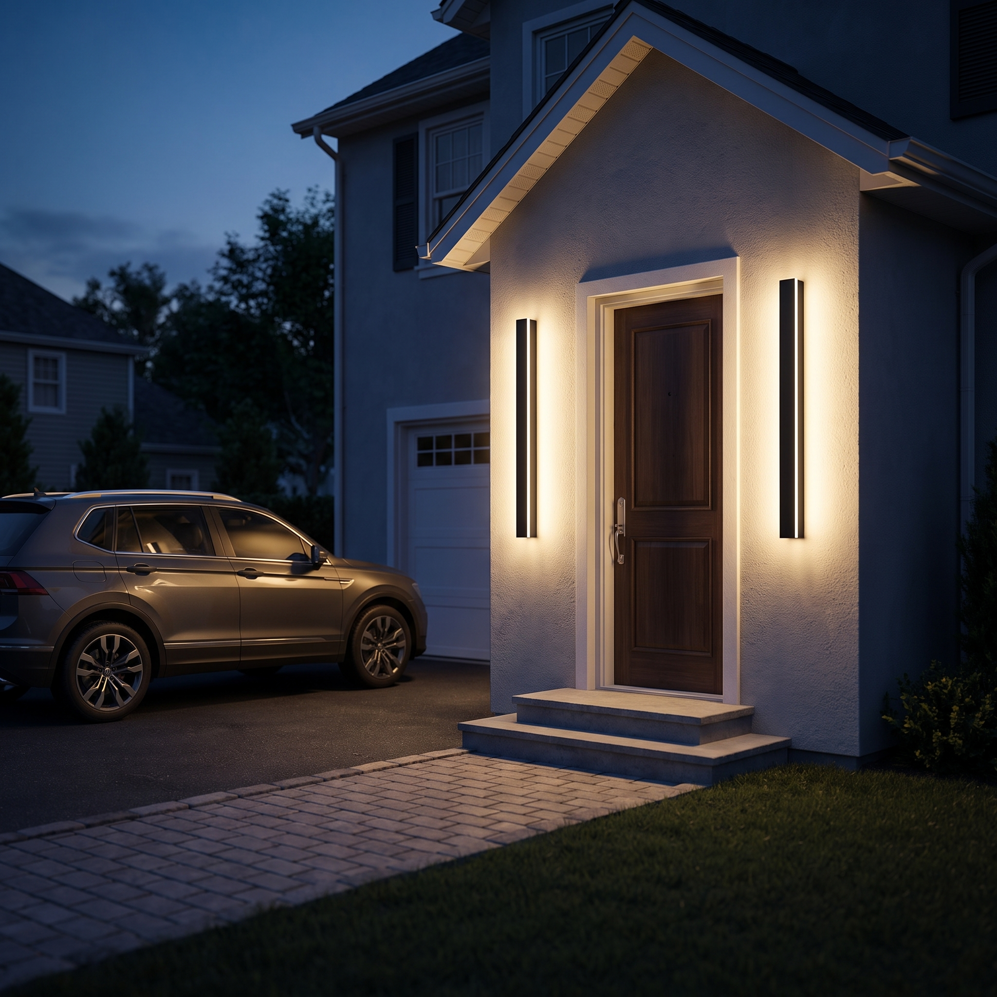 Bright Outdoor Wall Light LED Security Sconce Waterproof IP65 for Driveway Garage Front Door Porch Exterior Lighting