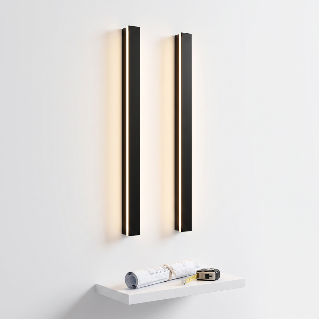 Modern Porch Light LED Black Exterior Wall Sconce Curb Appeal Upgrade Outdoor Lighting for Front of House Waterproof