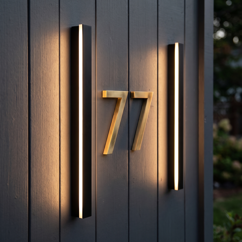 Modern Outdoor Wall Light LED Black Exterior Sconce Waterproof IP65 for Front Door Porch House Entrance Contemporary